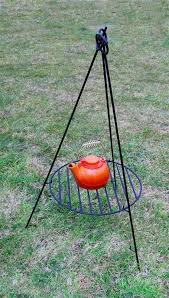 Adjustable Tripod With Two Cooking Heights Fire Pit Grill Camping Cooker Gas Fire Pits Outdoor