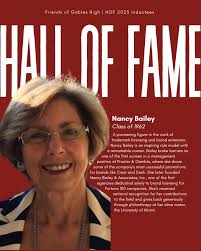 🏆 Hall of Fame 2025 Inductee: Nancy Bailey, Class of 1962 A trailblazer in  brand licensing, Nancy Bailey shattered glass ceilings and built an  empire—becoming one of the first women to lead