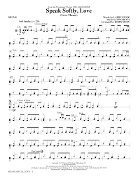 Speak softly love andy williams  am  speak s  e7  oftly, l  am  ove, and h  e7  old me  dm7  warm ag  fdim  ainst your hea  am  rt; Kirby Shaw Speak Softly Love Drum Set Sheet Music Pdf Notes Chords Film Tv Score Choir Instrumental Pak Download Printable Sku 337339