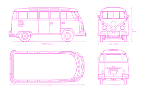 • the fi rst bus came off production line march 1950. Volkswagen Type 2 Microbus Dimensions Drawings Dimensions Com