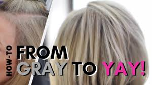 After our list of good hair color ideas for thinning hair, we have compiled tips for treating and conserving fine hair with gentle colors. Foil Highlight With Gray Blending Root Smudge How To Blending Gray Hair Youtube
