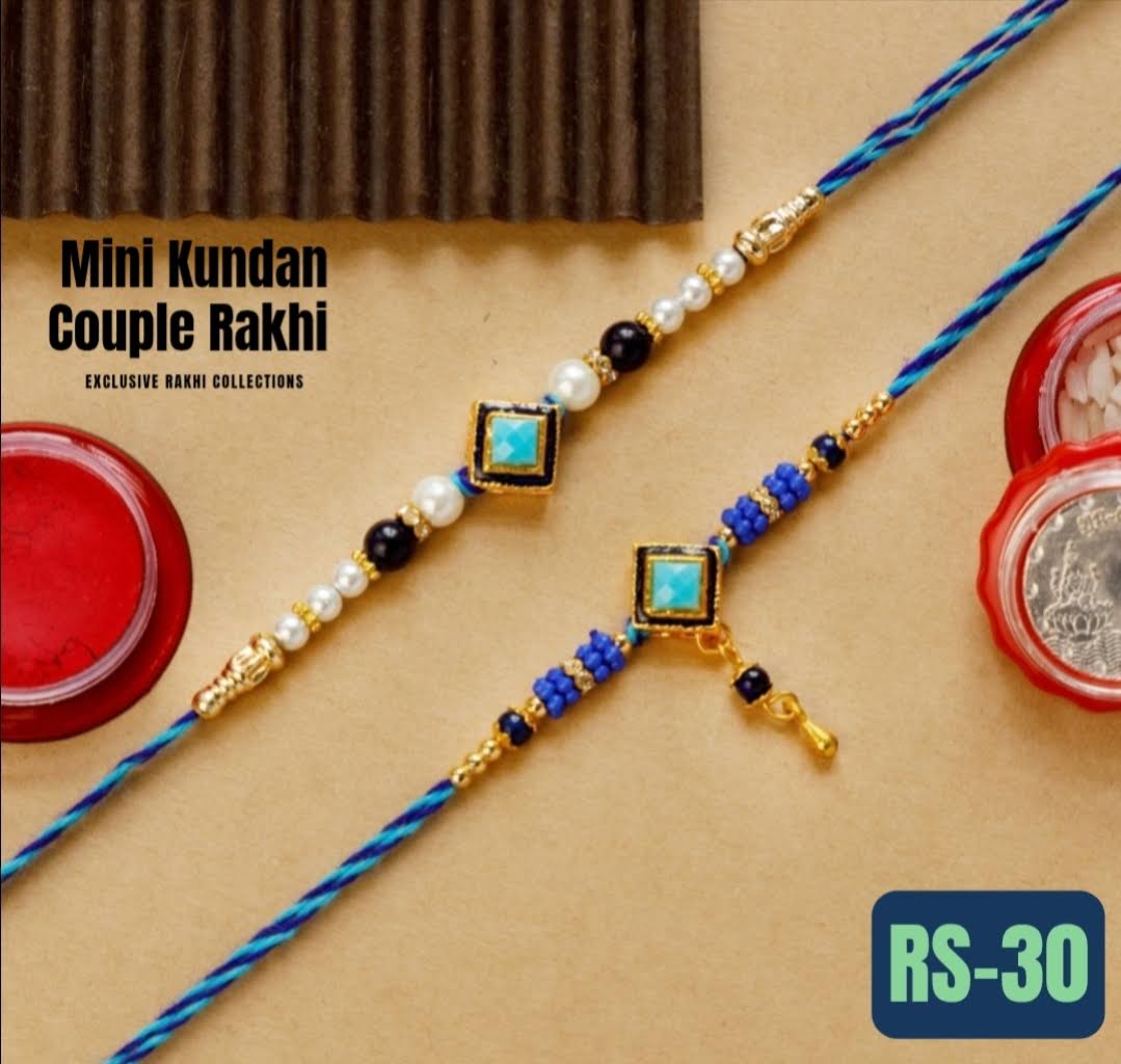 NICE KUNDAN COUPLE RAKHI product image