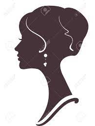 Beautiful Girl Silhouette With Stylish Hairstyle Silhouette Face Girl Silhouette Silhouette