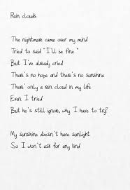 Rain Clouds Poem With Picture Doki Doki Literature Club Amino