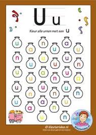 Pakket Over De Letter U Blad 6 Kleur Alle Urnen Met Een U Letters Aanbieden Aan Kleuters Kleuteri Letterherkenning Urne Voorschoolse Activiteiten