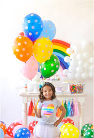 Rainbow Birthday Themes For Kids Over The Rainbow Birthday Party For Kids Project Nursery Rainbow Birthday Rainbow Birthday Party Rainbow Party Decorations