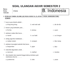 Soal Bahasa Indonesia Kelas 1 Sd Dan Kunci Jawaban Guru Galeri