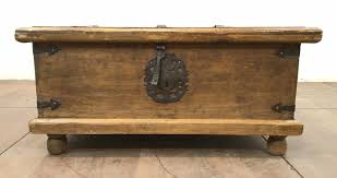 The southwestern style end table trunk is so affordable that you will want two. Lot Rustic Mexican Pinewood Storage Coffee Table