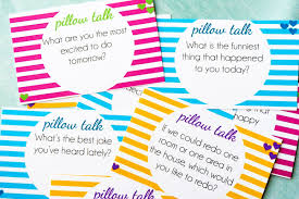 You can also use the questions from our posts and simply alternate asking questions using your phone or computer. Pillow Talk Questions For Couples Free Printable Play Party Plan