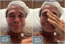 Cantor Netinho chora em hospital após expor volta do câncer: 'Vai dar tudo certo'