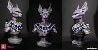 A mesh typically includes many vertices that are connected by edges and faces, which give the visual appearance of form to a 3d object or 3d environment. Gambody Stl Files Of Beerus Bust Dragon Ball For 3d Printing