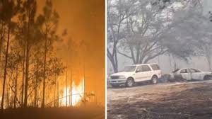 Hundreds of wildfires burn across Florida and Georgia