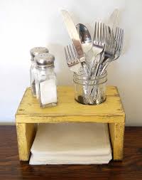 Kitchen Table Organizer Napkin Holder Salt Pepper Mason Jar Earth Yellow Napkin Holder Kitchen Table Mason Jars