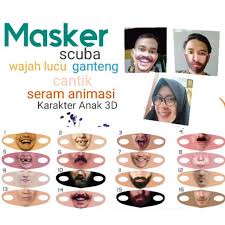 Diunggah oleh akun instagram @/andreli48 pada hari minggu (27.6), ekspresi ketakutan petugas itu pun memancing tawa. Masker Scuba Karakter Wajah 3d Printing Masker Motif Gambar Lucu Masker Ekspresi Muka Dewasa Shopee Indonesia