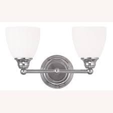 Livex Lighting Somerville 2 Light Chrome Bath Vanity Livex Lighting Bath Light Bathroom Vanity Lighting