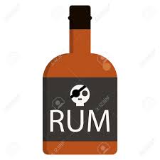 ラム酒ボトル アルコール飲料フラット アイコン ベクトル記号、カラフルな絵文字白で隔離。のイラスト素材・ベクター Image 83316418