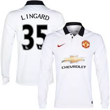 Shop by national teams :: Men S 35 Jesse Lingard Manchester United Fc Jersey 14 15 England Football Club Nike Authentic White Away Soccer Long Sleeve Shirt