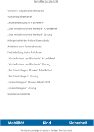 Mobilitatserziehung Fahrrad Pdf Kostenfreier Download