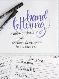 Every calligraphy style employs the same basic principals to produce beautiful letters. Free Printable Hand Lettering Practice Sheets Liz On Call