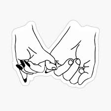 Set of 2 pinky promise / friendship tattoo / wrist size tattoo inkdecal. Pinky Promise Stickers Redbubble