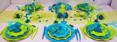 Decoration De Table Turquoise Et Vert Idee Deco Table Bleu Et Vert Green Themed Wedding Wedding Theme Inspiration My Wedding