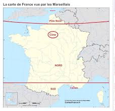 Carte De France Vue Par Les Marseillais Humour Carte De France France