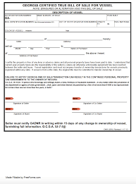 The georgia firearm bill of sale form is for private gun owners seeking to sell or trade with another individual. Free Georgia Boat Vessel Bill Of Sale Form Pdf