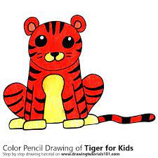 Best coloring ideas inspirational color coded pages. Learn How To Draw A Tiger For Kids Easy Animals For Kids Step By Step Drawing Tutorials