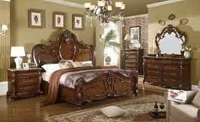 Derbyshire Traditional Ash Burl 4pc King Bedroom Set In Medium Brown Wood Finis Traditional Style Bedroom Furniture Bedroom Sets Queen Traditional Bedroom Sets