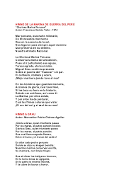 Himno del ejército nacional de colombia colombian national army anthemletra: Cancionero Patriotico Peruano Civico Militar Del Peru