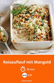 Reisauflauf Mit Mangold Rezept Rezepte Reisauflauf Vegetarisches Mittagessen