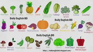 Vocabulary Is Most Common Name Of Vegetables List Of Vegetables Vegetable Pictures