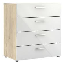Brandt company, inc.'s ranch oak furniture is highly collectable and pieces in excellent to near mint condition are becoming extremely hard to find. Pepe Bedroom Furniture Chest Unit Cabinet Of 4 Drawers Oak White High Gloss 5060653083329 Ebay
