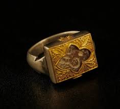 Gold And Silver Seal Ring Inspired By Ancient Iranian Design Artistic Jewelry Mourning Jewelry Royal Jewels