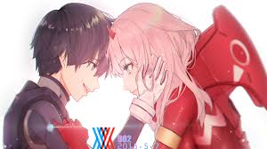 Обои на рабочий стол zero two аниме длиннопост сиськи darling in the franxx anime art. Darling In The Franxx Pink Hair Zero Two Black Hair Hiro With White Background 4k Hd Anime Wallpapers Hd Wallpapers Id 42338