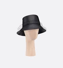 Teddy D Large Brim Bucket Hat With Veil Black Lambskin Accessories Women S Fashion Dior Womens Fashion Accessories Hats Hat With Veil