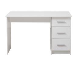 Armoires à tiroirs en plastique: Bureau Avec Rangements 3 Tiroirs Leondine Coloris Blanc