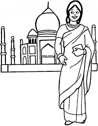 39+ taj mahal coloring pages for printing and coloring. Indian Woman And Taj Mahal Coloring Page Free Printable Coloring Pages For Kids