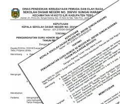Hal ini dikarenakan kementerian pendidikan dan kebudayaan harus melakukan sinkronisasi baik data maupun anggaran ke kementerian keuangan supaya pengupahan guru. Contoh Sk Pengangkatan Guru Honor Format Microsoft Word Berkas Edukasi