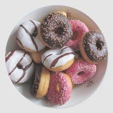 Pink And Chocolate Donuts Foodie Dessert Stickers Zazzle Com Donut Recipes Desserts Chocolate Donuts
