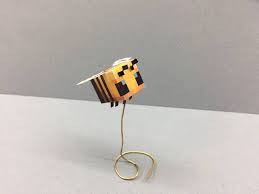 Papercraft Minecraft Bee All Textures Minecraft Crafts Minecraft Minecraft Creations So, now, in my irl craft time, i decided i needed to make her this 3d printable minecraft bee. papercraft minecraft bee all textures