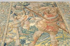 A tapestry, "David och Goliath", tapestry weave, ca 272 x 283-289 cm,  Flanders, possibly second half of the 16th century.
