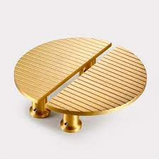 Brass Half Moon Handles Gold Stripe Gold Door Handles Contemporary Art Deco Door Handles