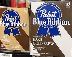Pabst Blue Ribbon Hard Coffee And Hard Cold Brew Coffee Creamer Starbucks Bottles Pabst Blue Ribbon