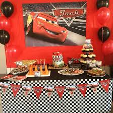 Disney Cars Party Dessert Table Cars Themed Food Lightning Mcqueen This Is From My Son S B Disney Cars Birthday Cars Birthday Party Disney Disney Cars Party