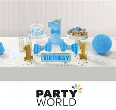 1st birthday cake table decorations boy. 1st Birthday Boy Blue Table Decorating Kit Party World