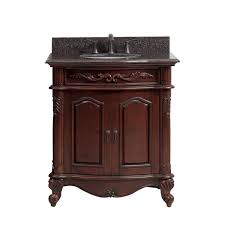 As such, bathroom vanities are more permanent than, say, a makeup vanity for your bedroom. Avanity Provence 31 In Single Sink Cherry Bathroom Vanity With Granite Top Provence Vs30 Ac Reno Depot