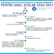 Concursul de titularizare a avut proba scrisă miercuri, 21 iulie. Calendarul Privind Mobilitatea Personalului Didactic Din InvÄƒÈ›Äƒmantul Preuniversitar In Anul È™colar 2020 2021 A Fost Reactualizat Prin Ordin De Ministru Ministerul EducaÈ›iei