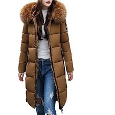 Damen Winterjacke Lange Parka Jacke Winter Daunen Mantel Mit Fellkapuze Steppjacke Steppmantel Winter Wintermantel Damen Wintermantel Damen Daunen Winterjacken
