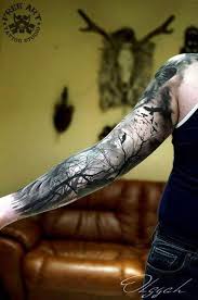 40 Deep And Super Cool Forest Tattoo Ideas Bored Art In 2020 Forest Tattoos Forest Tattoo Sleeve Tattoos